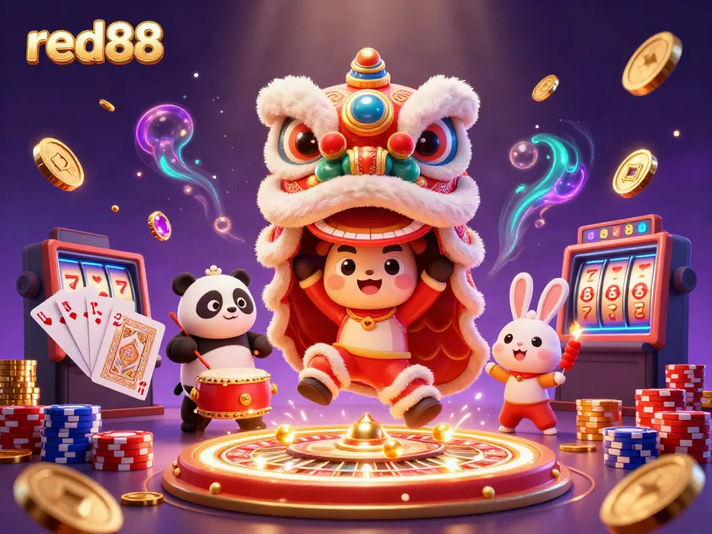 Experience the colorful world of red88 casino with vibrant characters and dynamic gaming elements.