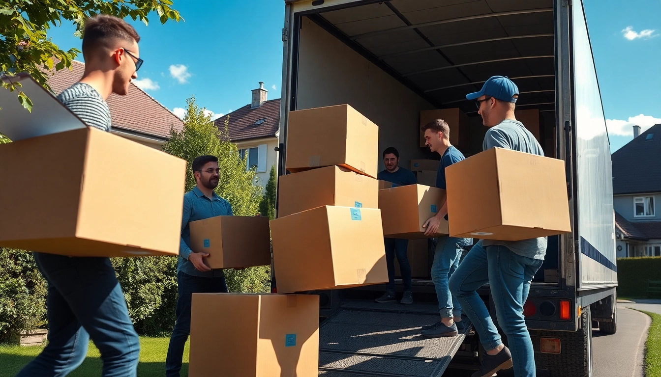 Umzugsunternehmen Speyer beim professionellen Umzug mit engagiertem Team und Transportwagen.