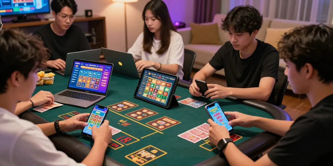 Engaged players at https://gemwin.pics/ enjoying thrilling online casino games in a cozy environment.